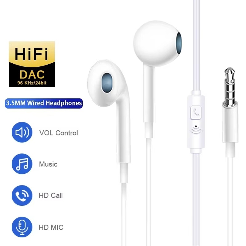 Audiophile Headphone Wired - Auricolari universali con connettore da 3,5