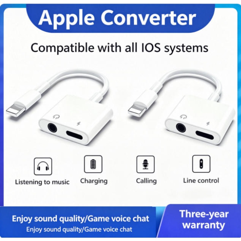 Earphone Splitter Jack - Adattatore audio per iPhone 14 13